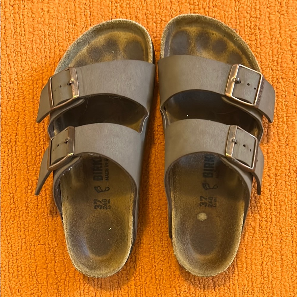Brown Leather Birkenstock “Arizona” Sandals